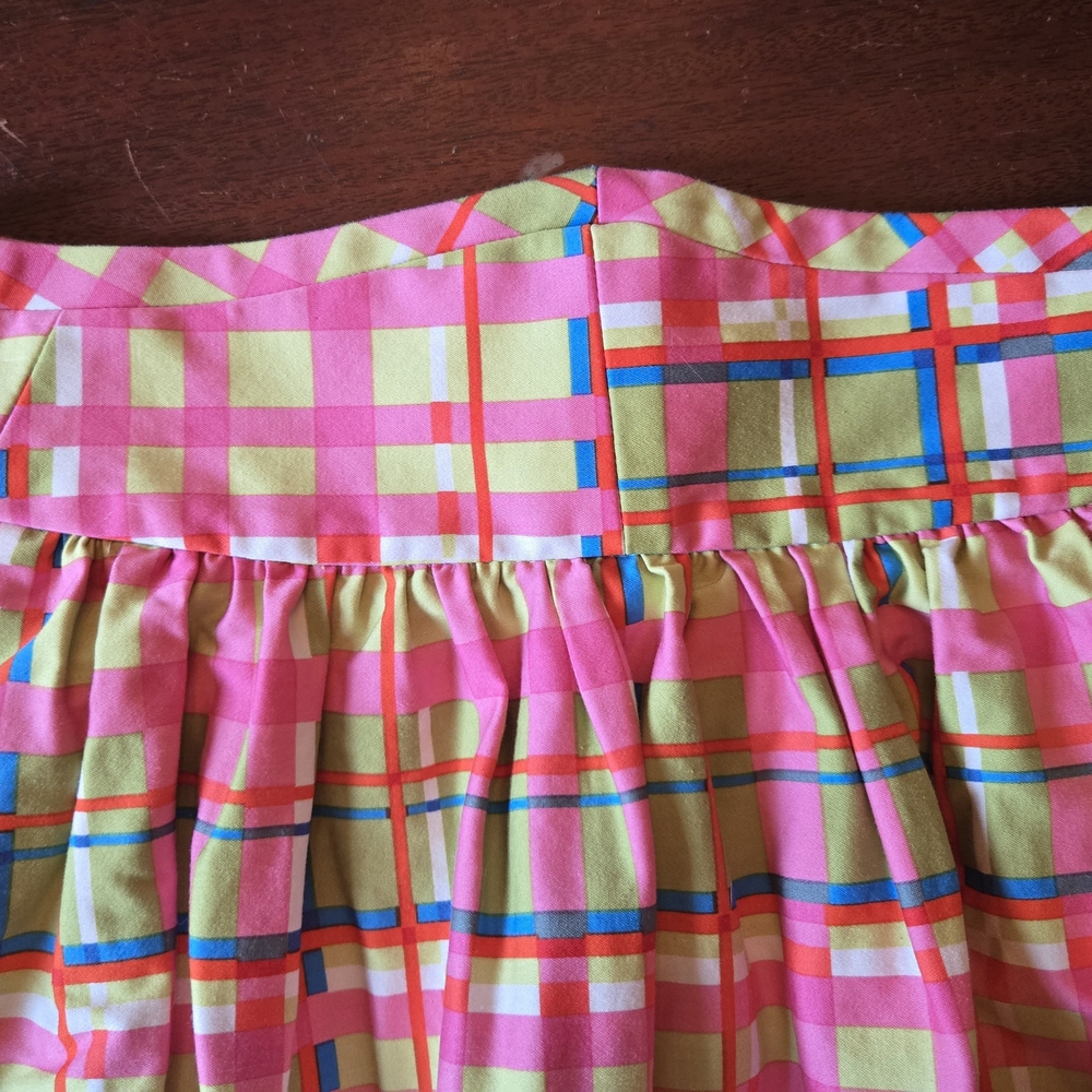 Pink & Green Plaid Blouse And Skirt - Picture 10 of 10
